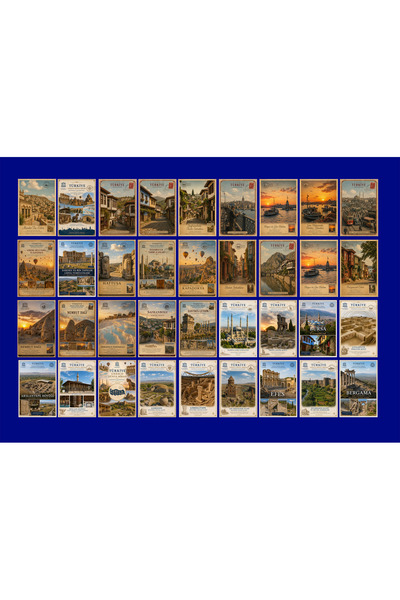 TELLGRAF Old Istanbul Themed Postcard Set (10X15 cm 36 Pieces)