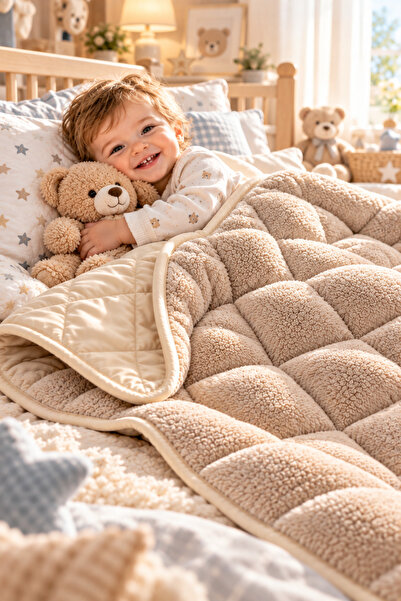 Asilex Home Collection Bebek Welsoft Yorgan 100x150 cm Çift Taraflı Pamuklu S...