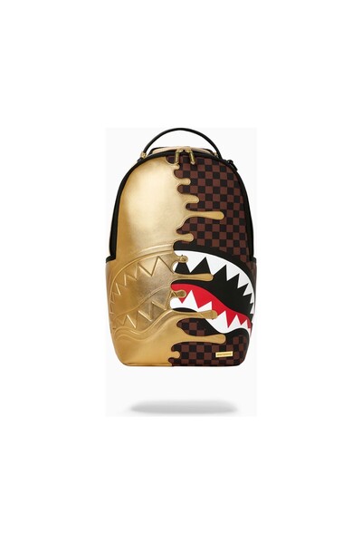 Sprayground Sharks In Paris Gold Drip DLXSV Dizüstü Bilgisayar Bölmeli Sırt Ç...