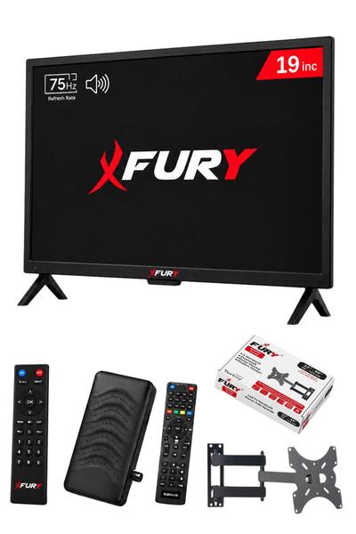 FURY 19’’ (48 Ekran) Çanaklı / Çanaksız WiFi'li Uydu Alıcısı+TV Hareketli Ask...