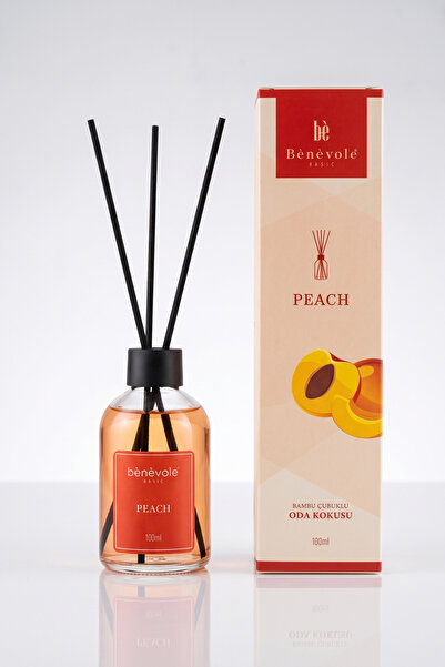 Peach Bambu Çubuklu Oda Kokusu 100 ml | Şeftali, Odunsu Notalar - Enerjik