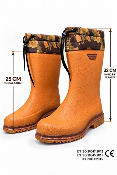 SOLERIUM SHOES Derby Hunter Krep Hakiki Kauçuk Avcı Balıkçı İnşaatçı tarım İş Çizmesi -40 Derece Soğuğa Dayanıklı