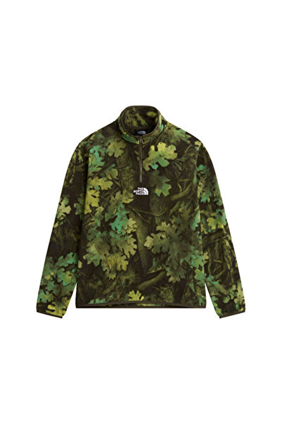 THE NORTH FACE M NOVELTY LOGO GLACIER 1/4 ZIP - PRINT Erkek Outdoor Çeyrek Fermuarlı Polar Üst NF0A8