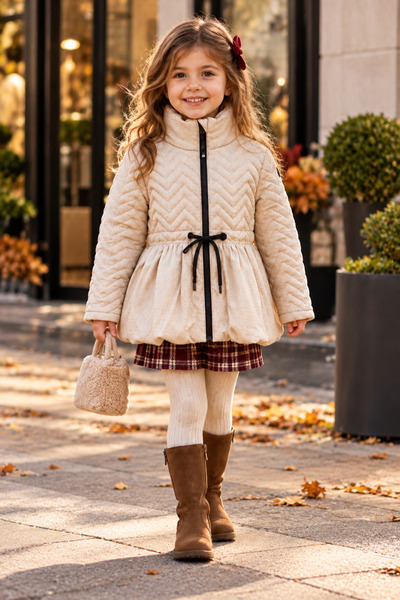 Elaria Collection Kız Çocuk Mont-Astarlı-Fermuarlı