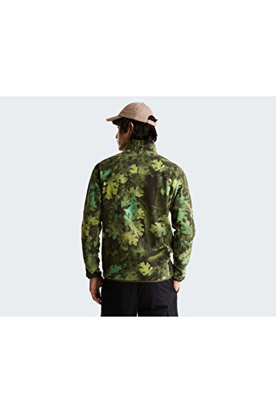 THE NORTH FACE M NOVELTY LOGO GLACIER 1/4 ZIP - PRINT Erkek Outdoor Çeyrek Fermuarlı Polar Üst NF0A8