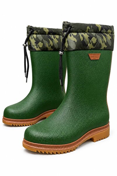 SOLERIUM SHOES Derby Hunter Krep Hakiki Kauçuk Avcı Balıkçı İnşaatçı tarım İş Çizmesi -40 Derece Soğuğa Dayanıklı