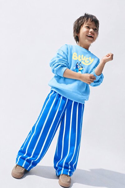 Patriko ERKEK ÇOCUK 3 İPLİK PAMUKLU SWEATSHIRT ÇİZGİLİ PANTOLON ALT ÜST TAKIM