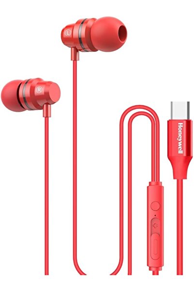 HONEYWELL سماعات أذن سونو P60 من النوع C، سماعات أذن سلكية بمنفذ USB C مع ميك...