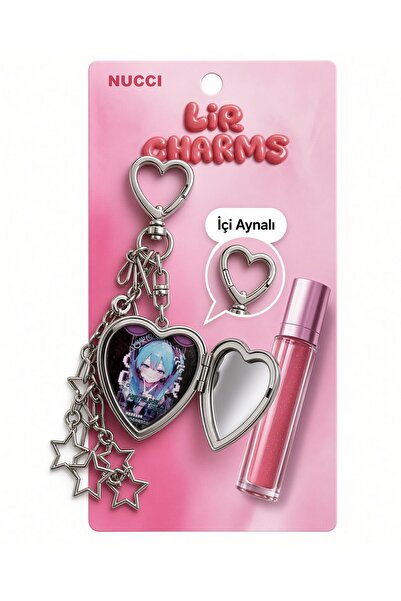Meyra Accessories Metal Aynalı Gloss Tutucu Anime Kızı Charm Anahtarlık 1 adet gelmektedir