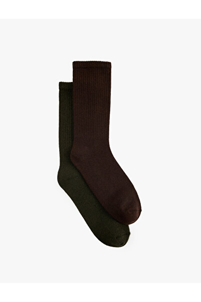 Koton Corded 2-Piece Tennis Socks Set