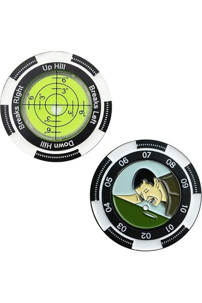 KASTWAVE Golf Ball Marker with High Precision Green Reading Aid, Double-Sided...