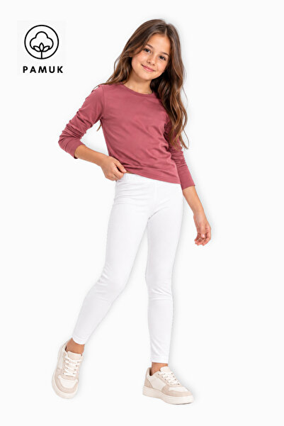 HK HOPKİDS Colanți lungi din Lycra, elastici, de sezon, de culoare albă, pent...