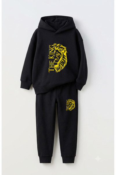 Let's Wear Aslan Premium Sweatshirt & Sweatpants Set for Kids - 2 Piece Sport...