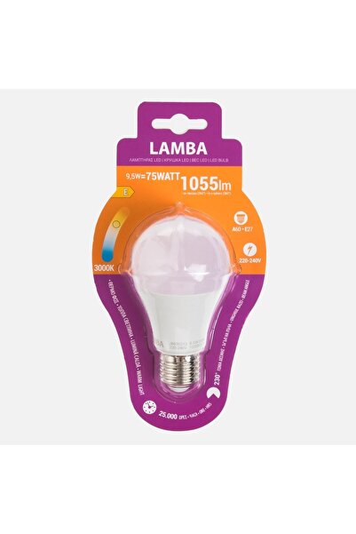 CATIANO Bec LED E27 9.5W (A60) Lumină Caldă
