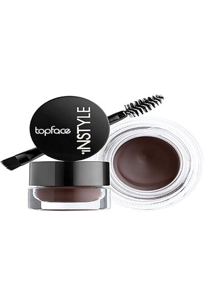 TOPFACE جل حواجب من توب فيس بلون بني بلمسة نهائية لامعة وتغطية كاملة