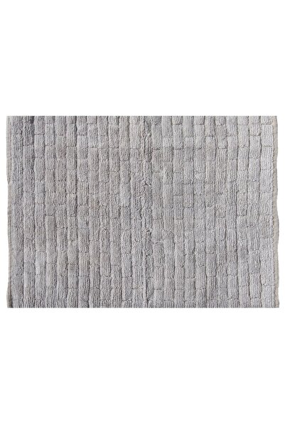 CATIANO Covoras Decorativ de Iarna Gri cu Model Caramizi Reliefate 100x70cm