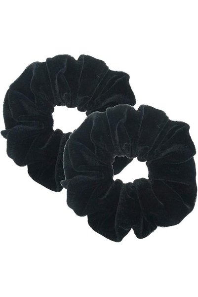 PIDOUDOU 2 Pcs Large Size White Color Scrunchies for Women Hair Elastic Bands