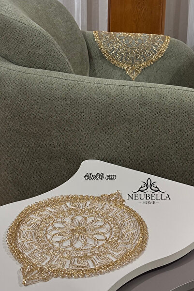 NB Neubella Home Lily One Piece Luxury Runner Supla Living Room Coffee Table Tablecloth French Lace Laced Dowry Box