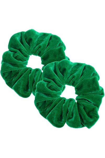 PIDOUDOU 2 Pcs Large Size White Color Scrunchies for Women Hair Elastic Bands
