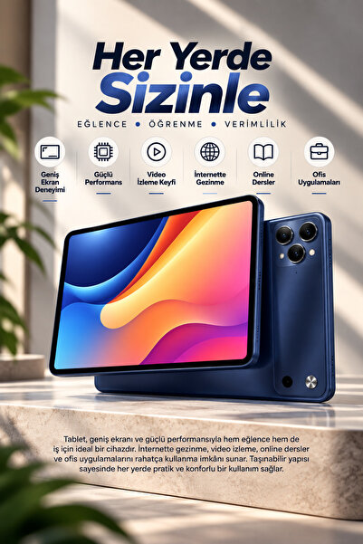 MİHASE Tab 17 Pro Max 10.1'' 16GB RAM +1TB ROM "5G" Klavyeli Kılıf + Bluetoot...