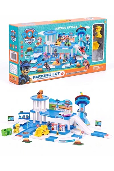 Generic Brand Paw Patrol Parking Lot Toy Set with Vehicles and Accessories
