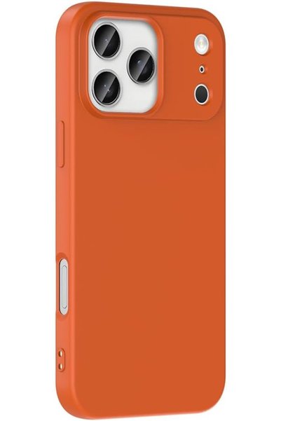 Coverzone حافظة حماية من السيليكون المرنة الممتصة للصدمات من Z-Mara Vieri متوافقة مع هاتف iPhone 18 Pro باللون البرتقالي