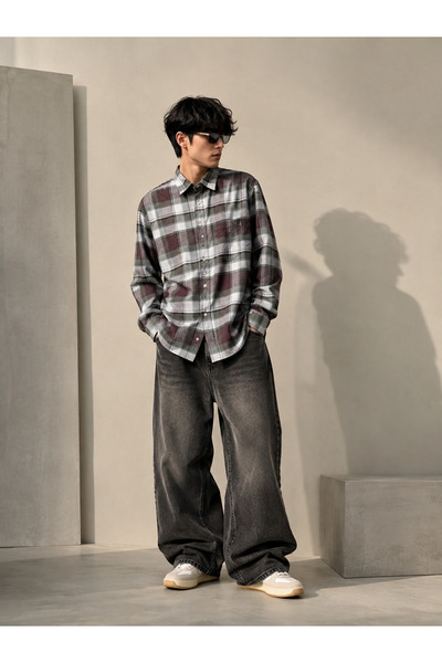 AUXOM OXY OXFORD CHECKS SHIRT F/S