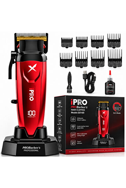BIRAI Aparat de tuns profesional iPRO XBlade, 8000 RPM, Trimmer pentru păr, b...