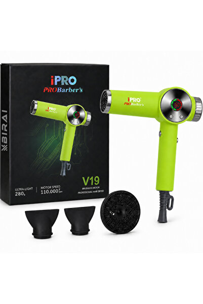 BIRAI Uscător de păr profesional Feon iPRO Barbers V19, Ultra-puternic 1800W,...