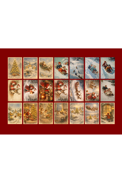 TELLGRAF Winter Themed Postcard Set (10X15 cm 32 Pieces)