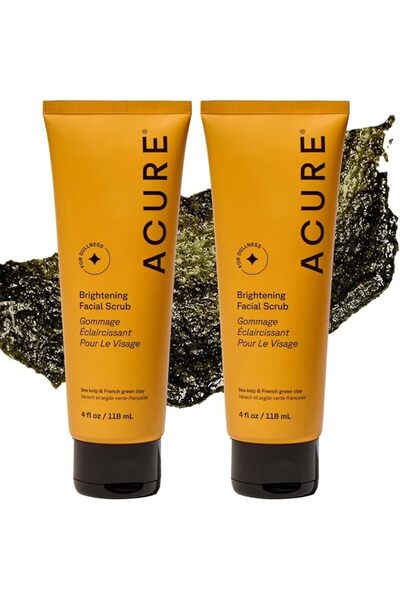 ACURE Akeuor Double Pack of Facial Brightening Exfoliator - 4 Fluid Ounces Pe...