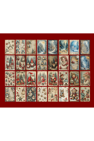 TELLGRAF Winter Themed Postcard Set (10X15 cm 32 Pieces)