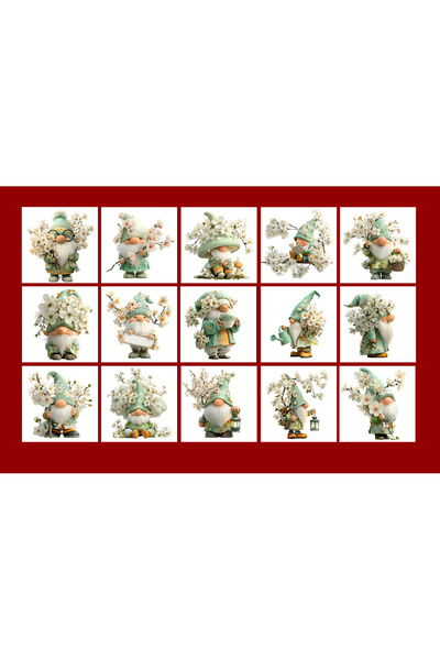 TELLGRAF Flower Themed Postcard Set (10X10 cm 15 Pieces)