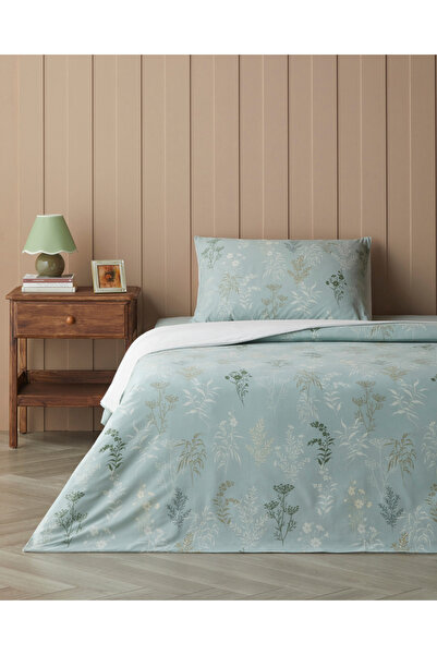 English Home Floral Hush Pamuk Tek Kişilik Çarşaflı Nevresim Takımı 160x220 c...