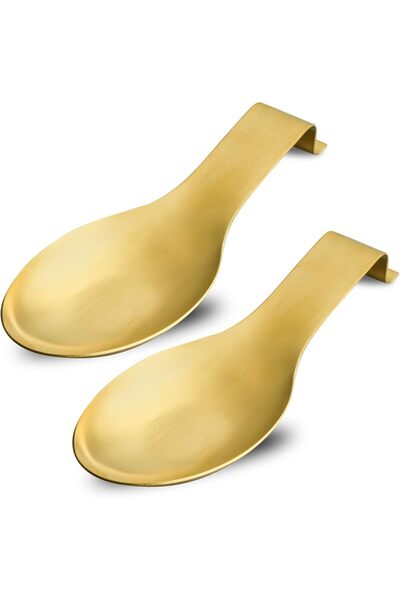 Generic KASTWAVE 4PCS Stainless Steel Rainbow Colour Spoon Rest for Kitchen C...