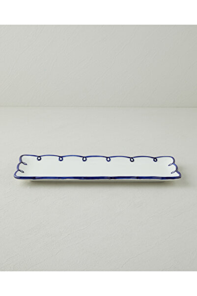 English Home Lovely Loop Dolomite Sunumluk 35,5x14 cm Lacivert