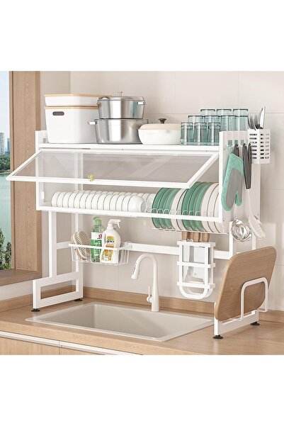 Generic Bentifar Over Sink Dish Drying Rack 95CM, Expandable Dish Racks with ...