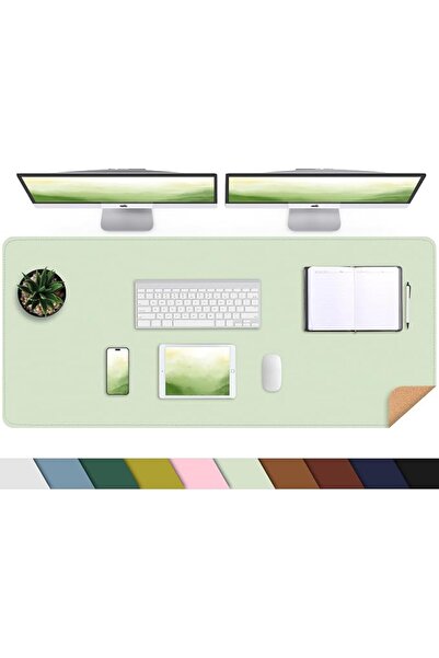 GENERAL AFIING Large Desk Mat 47.2" x 17" Leather Desk Pad Protector with Nat...