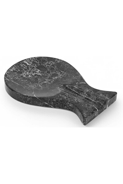 Generic Black Marble Spoon Rest for Kitchen Counter, Luxury Natural Stone Ute...