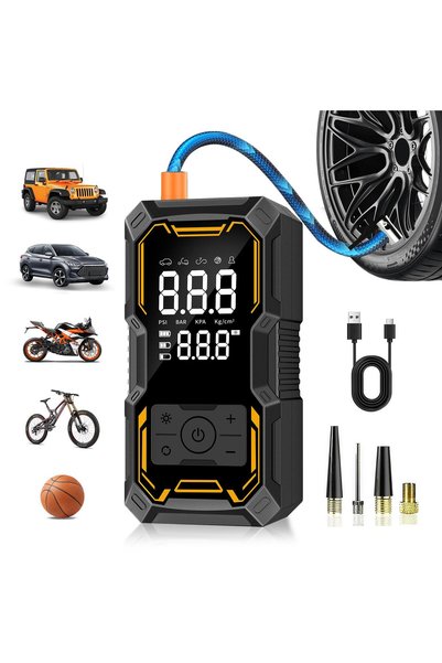 Choice ضاغط هواء محمول للسيارة بتصميم متين وملمس خشن، أسرع 3 مرات، 150PSI، مض...