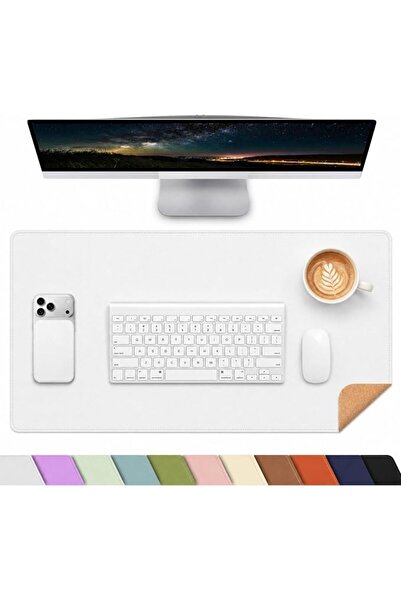 GENERAL AFIING Large Desk Mat 47.2" x 17" Leather Desk Pad Protector with Nat...