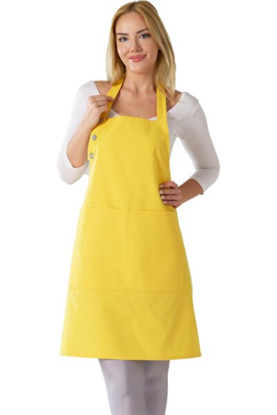 TOSHE Unisex Cotton Waterproof Bib 3 Adjustable Button Design Apron With Two ...