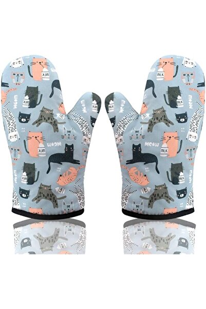 GENERAL Jfadg 1 Pair Oven Gloves, Kitchen Heat Resistant Anti Scald Gloves fo...