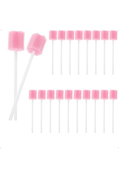 X SPRING Xspring Disposable Mouth Swabs, 100 PCS Pink Paper Stick Oral Swabs,...