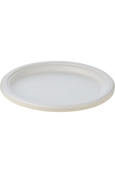 Soft N Cool Hotpack Bio-Degradable Ecofriendly Paper Pulp Plate, White 10 Inc...