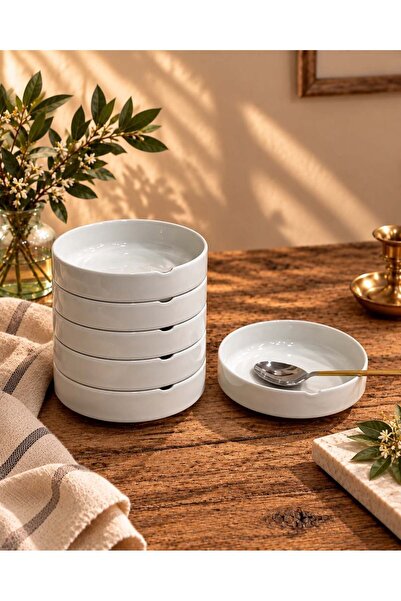Onedekor Set of 6 Porcelain Dali Plain Soup Bowls
