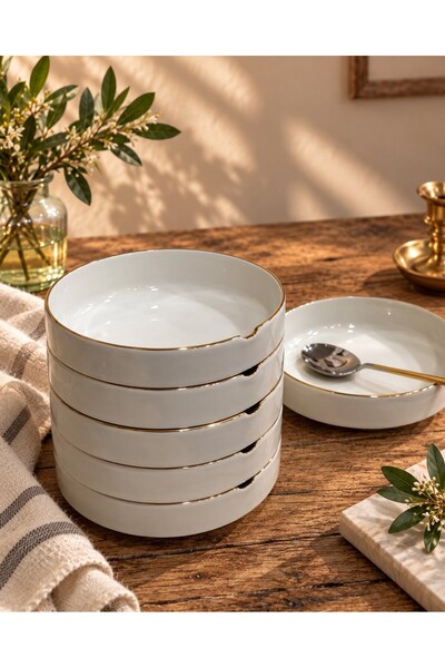 Onedekor 6lı Porselen Dali Gold Yemek Tabağı