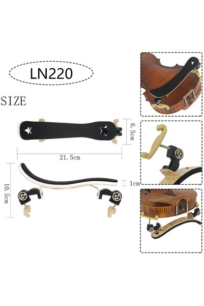 Choice LN220 IRIN 3/4 4/4 مسند كتف للكمان، وسادة كتف للكمان، مسند ذقن، مسند ك...