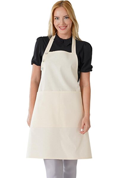 TOSHE Unisex Cotton Waterproof Bib 3 Adjustable Button Design Apron With Two ...