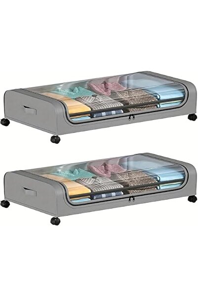 Sumkyle Under Bed Storage with Wheels, Under Bed Storage Containers - Under B...